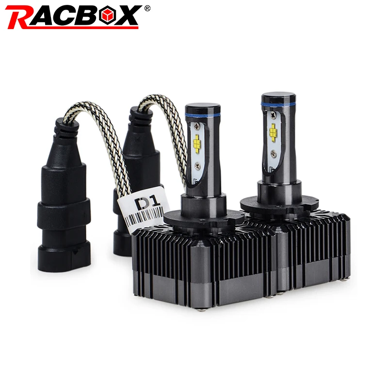 

RACBOX D1S D1C D1R D3S D3C D3R Auto Car LED Headlight Bulb Lamp Globe Light 72W 8000LM 6000K White 12V 24V All-In-One Design
