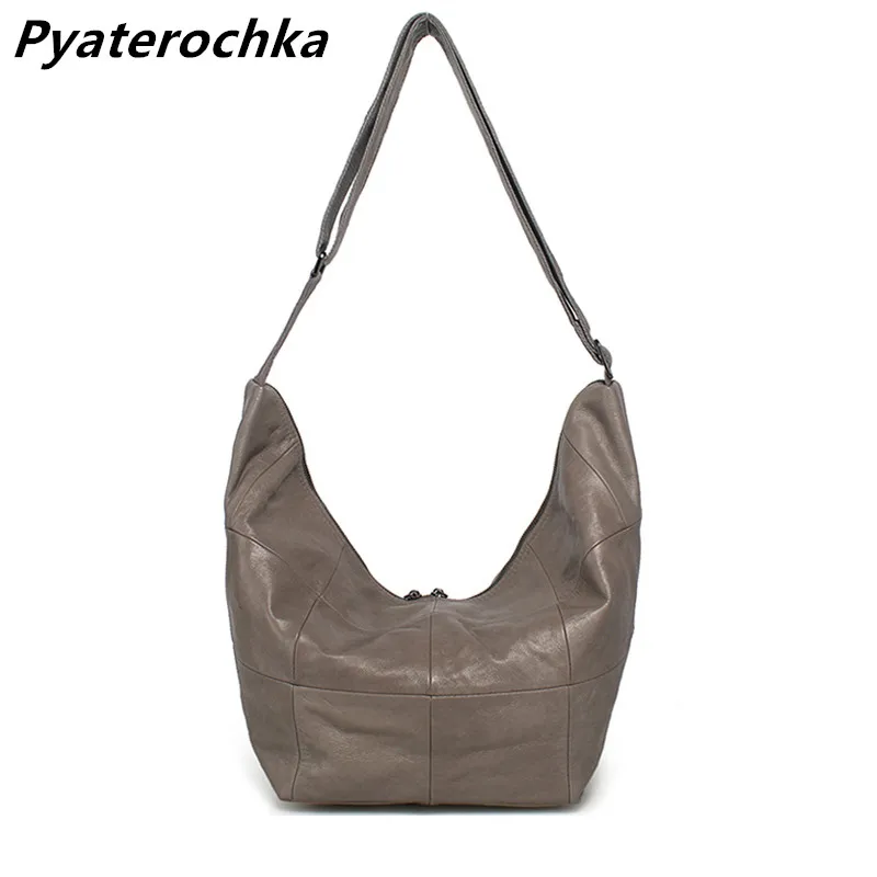 Сумка хобо Pyaterochka Женская из натуральной кожи через плечо 2019|Сумки с ручками| |