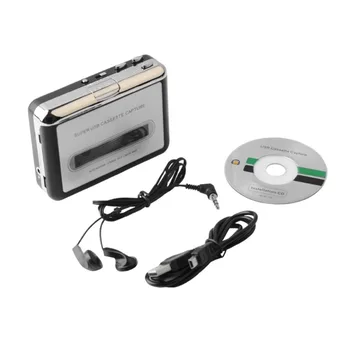 

USB Cassette Tape Converter Cassette to MP3 Audio capture Music Player Tape to PC Portable Cassette-to-MP3 Converter Players
