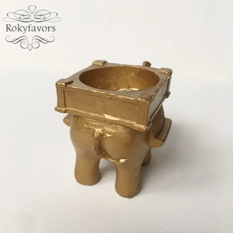 gold elephant candle holder  (4)
