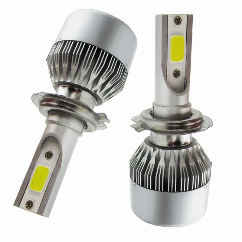 TXVS08 H7 6000K COB LED Car Headlight Kit 110W 2x4600LM 360 Degrees White Super Bright Auto Front Bulb Automotive Headlamp