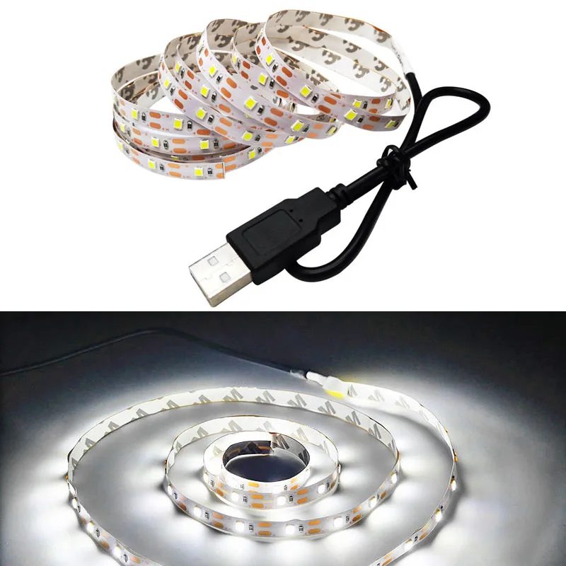 Светодиодная лента RGB 3528 SMD 5 в 1 м/2 м/3 м/4 м/5 м смена цвета с USB 24 клавиши ИК