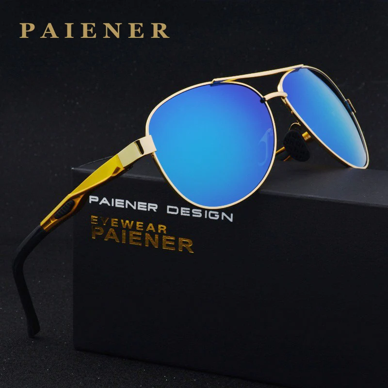 

Aluminum Magnesium Fashion Polarized Lens Sunglasses Men / Women Driving Mirror Sun Glasses Points Male Oculos with accessories