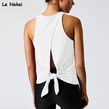 Высококачественные Женские безрукавные футболки для йоги, жилет, фитнес-топ, рубашка, однотонные свободные спортивные Тэнк-топы, открытая спина, тренировочная спортивная одежда