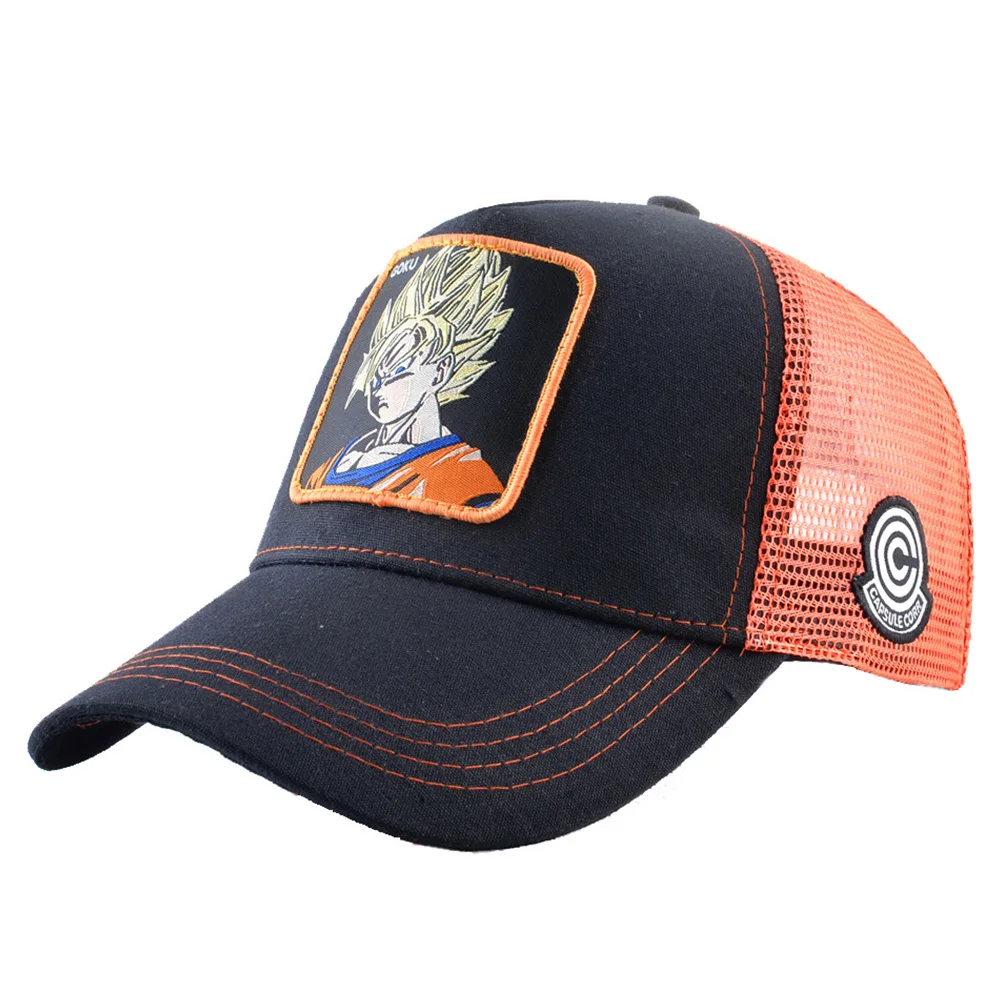 Аниме Dragon Ball Saiyan летние бейсболки Snapback для мужчин и женщин хип хоп хлопок сетка мужская шляпа Gorra Goku Sun бейсболка мода