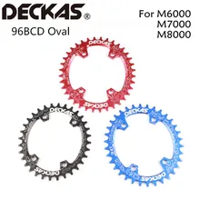 Deckas roda dentada oval 96BCD, coroa dentada oval para bicicleta MTB BCD 96 32T 34T 36T 38T para M6000 M7000 M8000