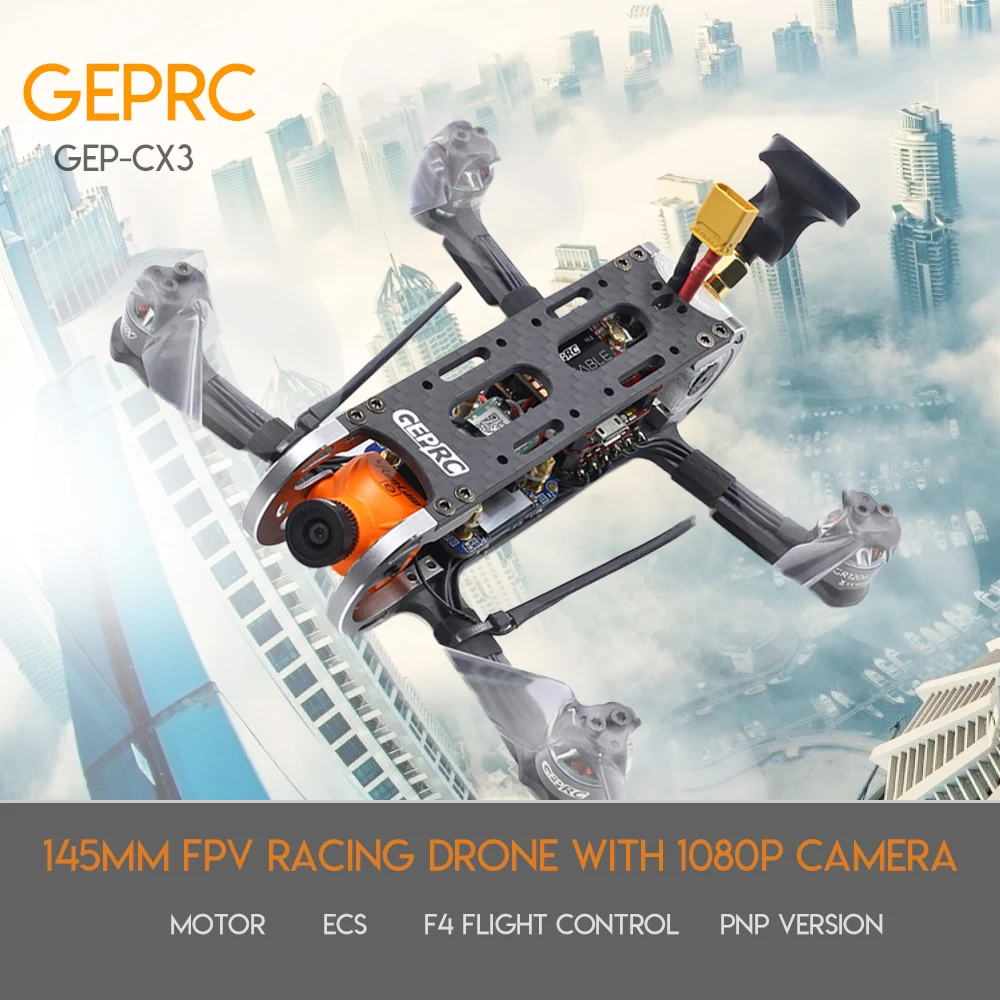 GEP CX3 RC Racer Drone с камерой 1080P 5 8G FPV гоночный Дрон 145 мм Frsky R9MM приемником BNF PNP