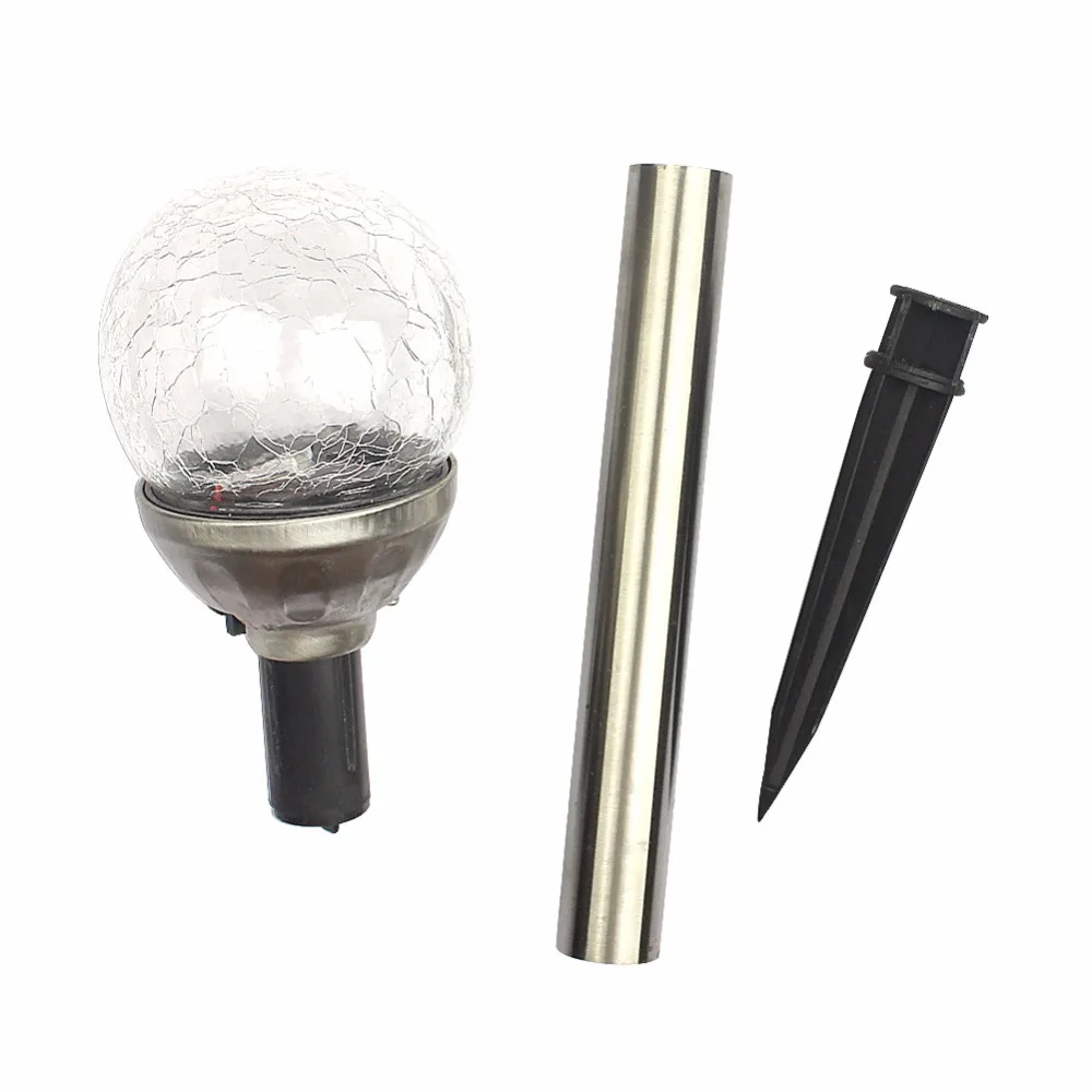 Chiclits 4PCS LED Solar Energy Lamp of Stainless steel outdoor Color Changing Garden Lights Footpath Gardens Lawn Night Lights (12)