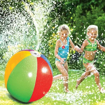 

75CM Inflatable Spray Water Ball Children Summer Swimming Beach Pool Toy Outdoor Lawn Spray Environmental Balls Swim Accessories