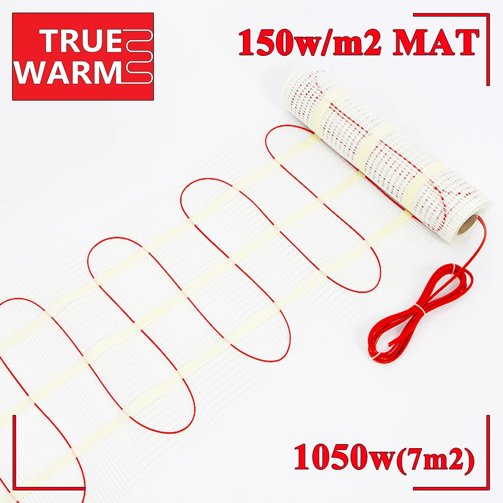 High Quality 7M2 Floor Heating Cable Mat With 10Years Warranty, 220V