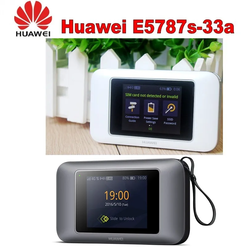 Используется разблокированный huawei E5787 E5787s-33a 4G беспроводной маршрутизатор Lte Cat6 мобильный WiFi точка доступа Карманный 300Mbs автомобиль Wi-Fi MIFI с сим-картой