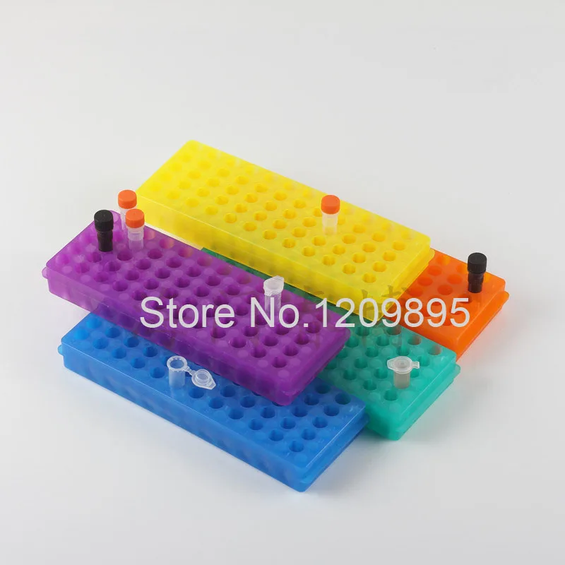 

4pcs/lot 0.5ml/1.5ml/2ml 60 Holes Centrifuge Tube Rack Double Sided Panel frame PCR tube rack Laboratory supplies Free Shipping