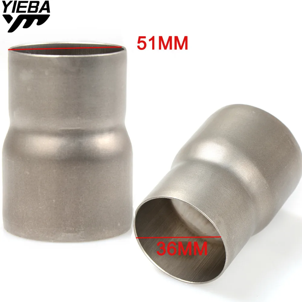 

36MM 51MM Universal Exhaust Adapter Reducer Connector Pipe Tube FOR Yamaha YZF R125 R15 R6 YZF R25 YZF R3 MT-02 MT-25 YZF R1/R1M