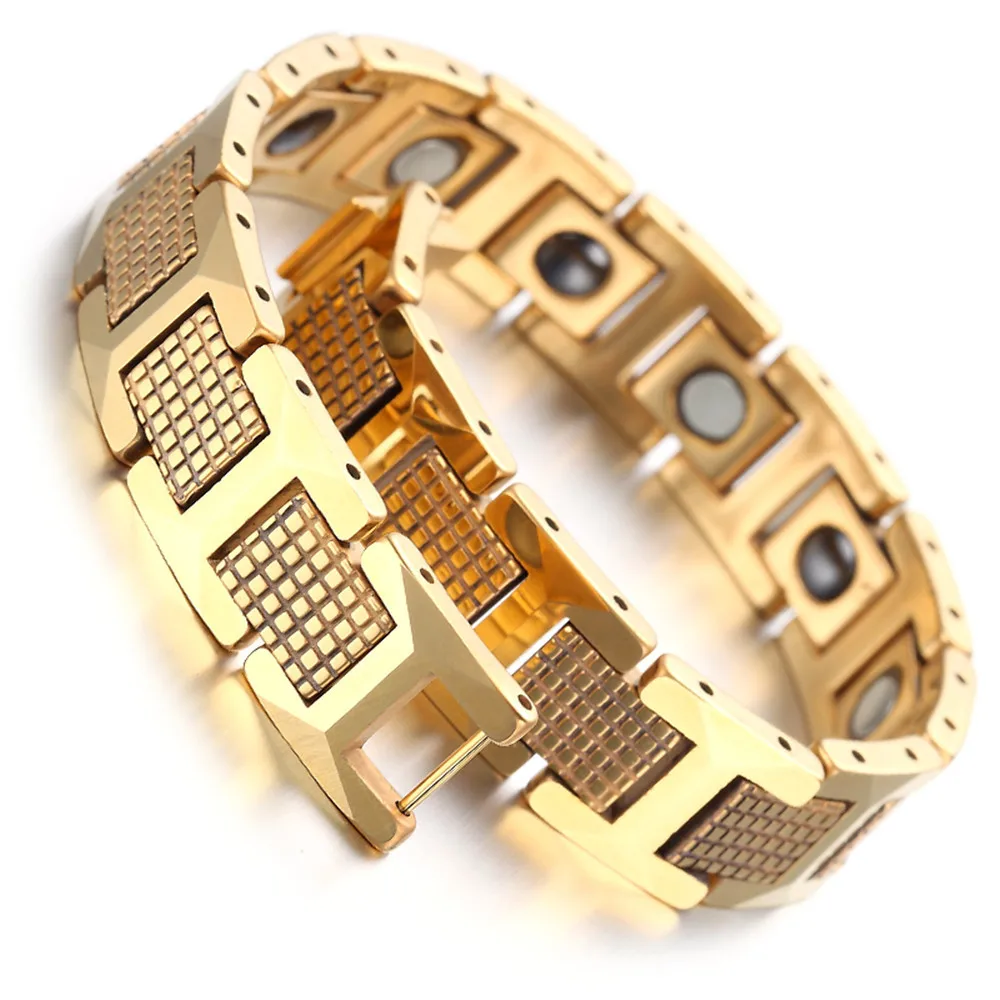 Mens Tungsten Bracelet Shiny Gold 8 Kb1539 