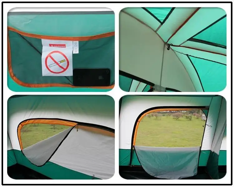 Ультрабольшая двухслойная палатка для 6-12 человек с одной спальней и двумя спальнями, большая беседка Tenda Barraca