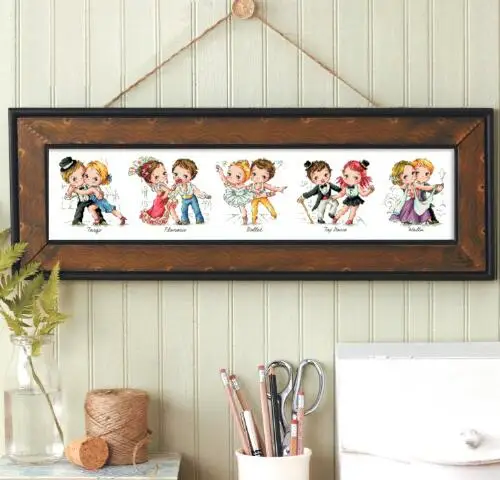 

Gold Collection Lovely Counted Cross Stitch Kit Shall We Dance Tango Cha-cha Dancing SO