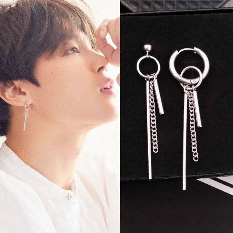 1 пара Bangtan мальчиков альбом в Стад Серьги K pop ювелирные изделия Аксессуары для