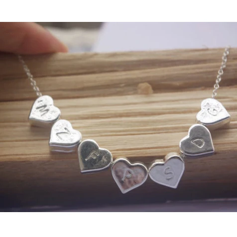 Customized Personalized Love Heart Letter Alphabet Pendant Letter Alphabet Pendant