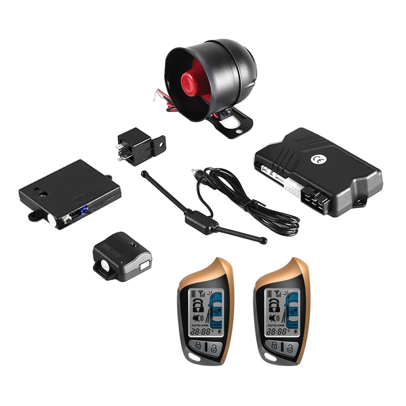 Two-Way Remote Start Car Alarm Security System wit...