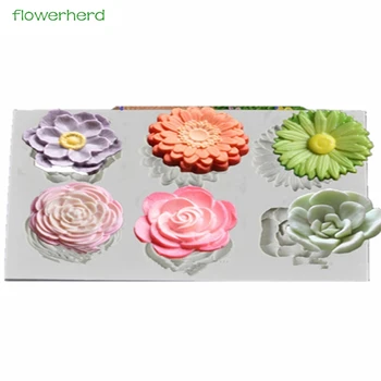 

Sugarcraft Chrysanthemum Rose Peony Rose Flower Silicone Molds Fondant Mold Cake Decorating Tools Chocolate Confeitaria Molds