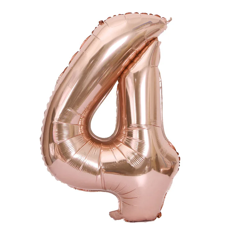 32 дюймов переливающийся розовое золото Радуга Цвет номер Фольга воздушные шары на день рождения вечерние украшения воздушный шар в форме цифры номер 1 шт