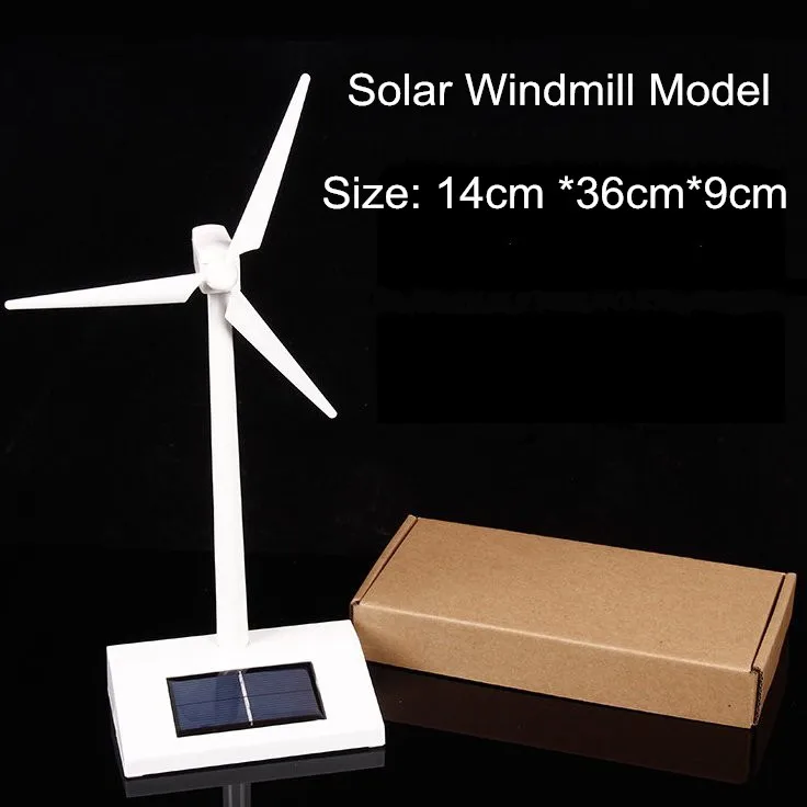 Solar Windmill Model Home decor Car Mounted Solar Windmill DIY Solar Puzzle Toys Best Giftrack