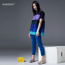 Ankle length trousers elastic pencil legging thin pleated plus size free shipping