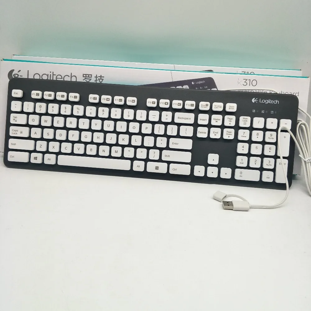 100% оригинальная моющаяся Клавиатура Logitech K310 жесткий лазерный принтер и