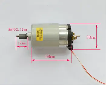 

12V-24V R555 mini dual output shaft permanent magnet motor 2500rpm-5000rpm laser printer / copier drive motor DIY accessories