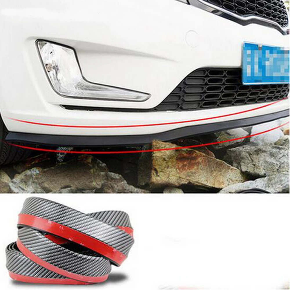 

2.5m Car styling Car Bumper Strip Rubber Bumper Strip 65mm Width Exterior Front Bumper Lip Car Sticker Protector Universal