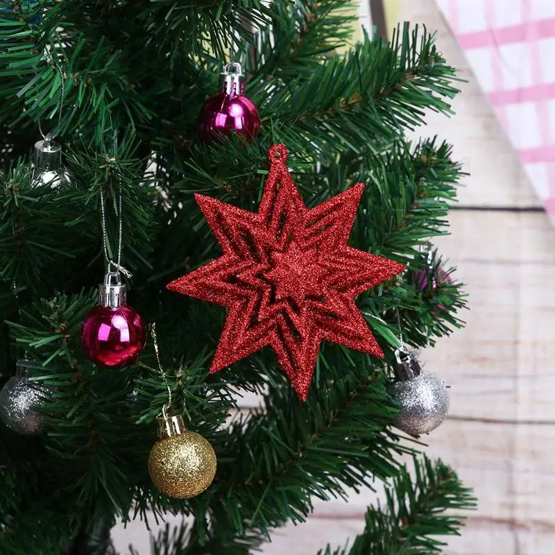 

Christmas Tree Decor Hollow Octagonal Star Elk Angel Hanging Ornaments Christmas Decoration for Home New Year Products