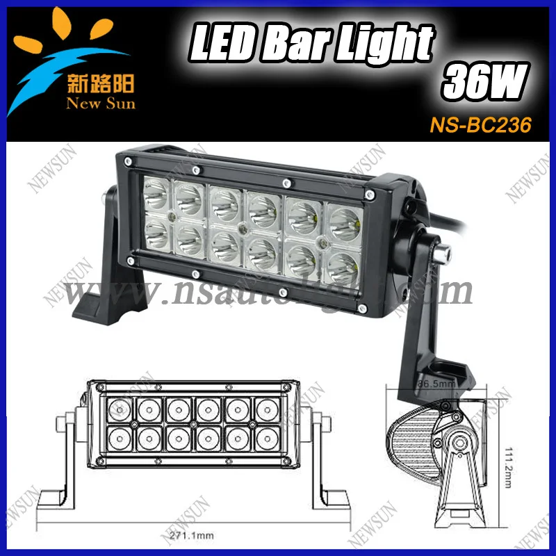 

Best price 7.5" 36W LED Work Light Bar High Power Off-Road SUV ATV UTE 4WD 4x4 led car Light combo,LED Driving Light Bars