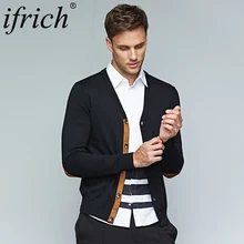 Брендовый свитер для мужчин с v-образным вырезом, однотонный, приталенный, вязаный, мужской s свитер, кардиган, мужская одежда, осенняя мода, повседневные топы, Hots