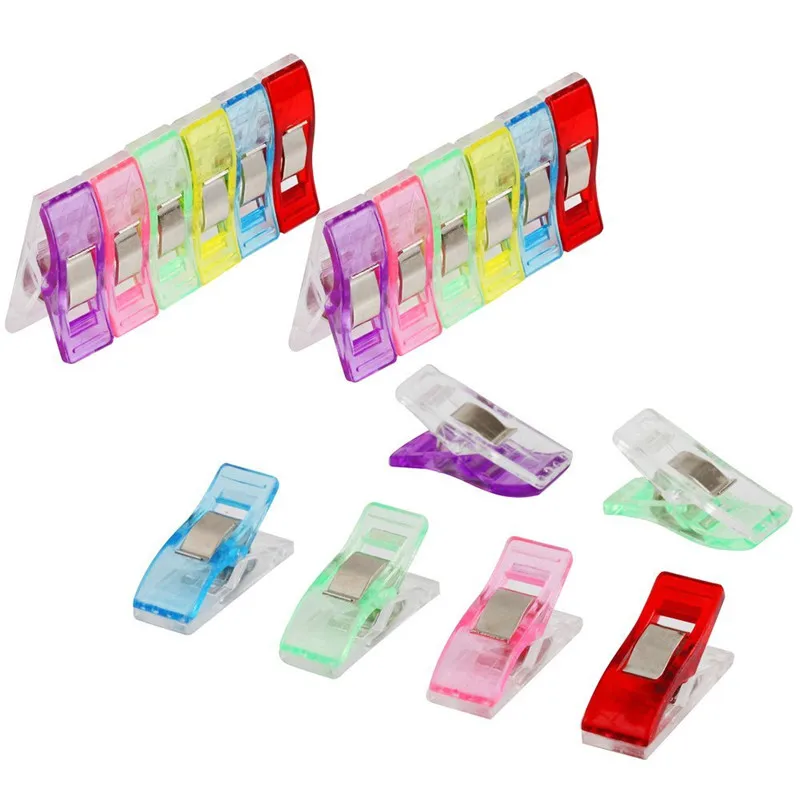 20 Pcs Small Clear Storage Clips Sewing Craft Quilt -1514