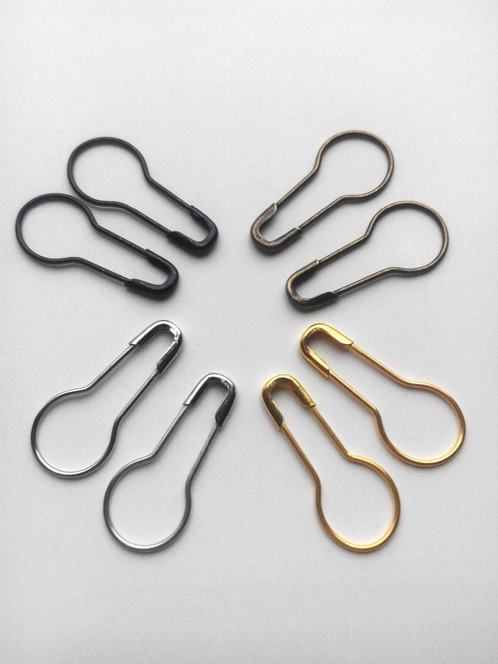 Safety pins pear shaped safety pins for clothing tags,Calabash Coated
