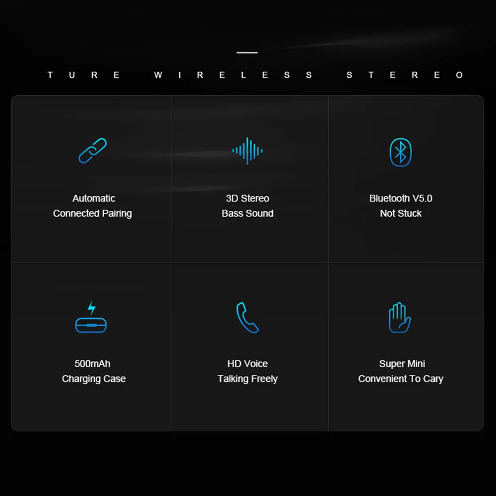 V5.0 Bluetooth наушники TWS беспроводные наушники спортивные 3D звук бас Автоматическое Сопряжение Bluetooth наушники
