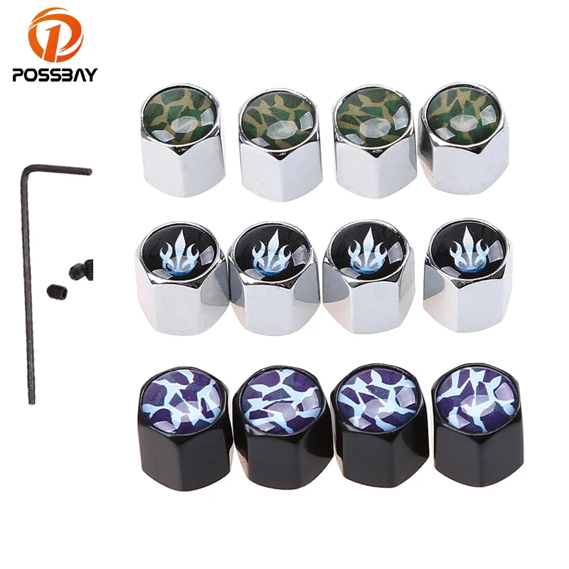 

POSSBAY Car Tire Valve Caps Dust Cover Truck Motorcycle Bicycle Wheel Stem Air Valve Cap Universal for Honda VW BMW Tyre Valve