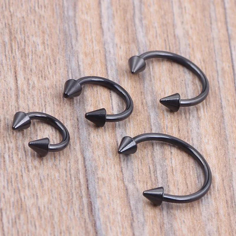 mix 6-12mm Stainless Steel Balls Circulars Horseshoes Barbell Ring Eyebrow Nose Rings Body Piercing Jewelry