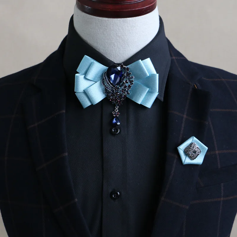 High Quality Mens Collar Bowtie for Wedding Grooms Tuxedo Bow Ties