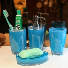 Креативный набор для умывания ванной освежающий синий четыре части щетки для мытья чашки зубная чашка зубная щетка чашка для зубной пасты мыльница LO725343