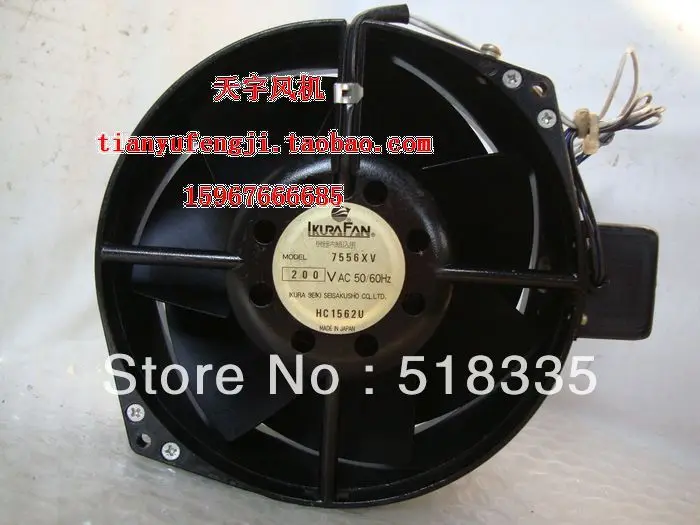 

Free Shipping!Wholesale 7556XV 200V 170*150*55 all full metal server inverter cooling fan