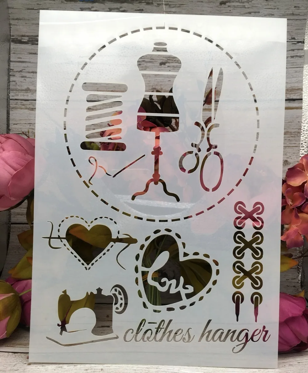 

A4 Sewing Craft Tools DIY Layering Stencils Wall Painting Scrapbook Coloring Embossing Album Decorative Paper Card Template