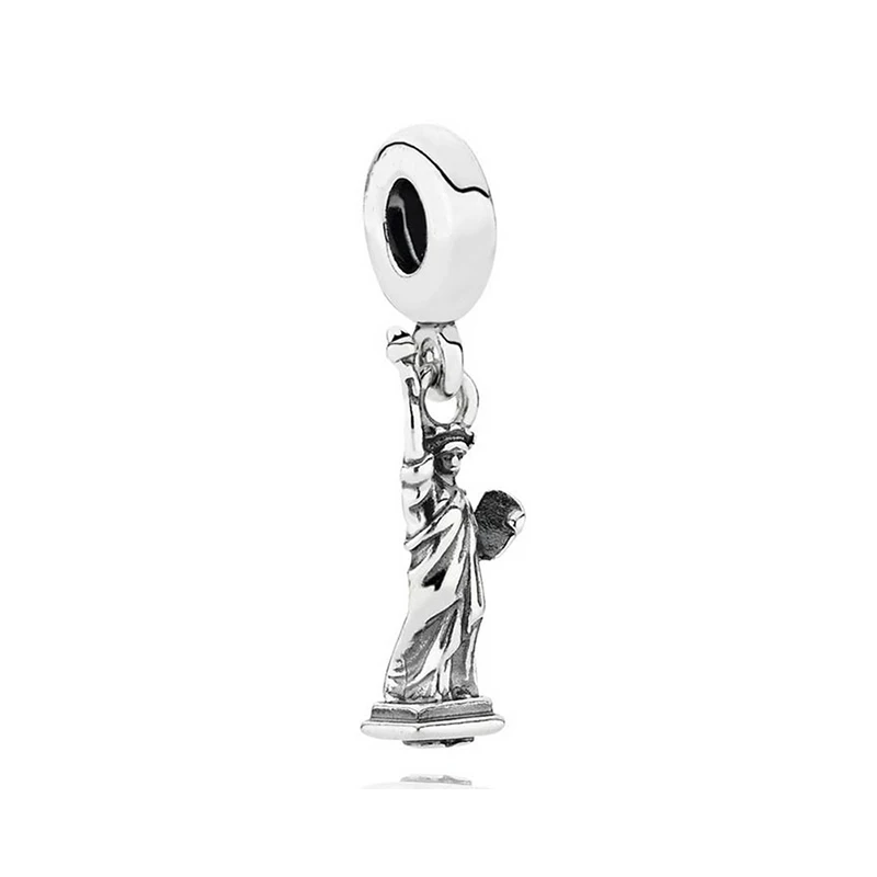 

Authentic 925 Sterling Silver Bead Statue of Liberty Pendant Charm Fit Original Women Pandora Bracelet Bangle Gift DIY Jewelry