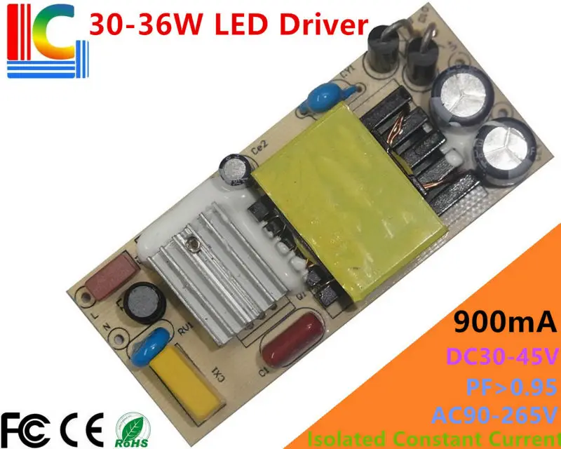 

Freeshipping 30W LED Driver TV3612 700mA 900mA Lighting Transformer LED Bulb, corn lamp, cross-plug light etc Power Supply