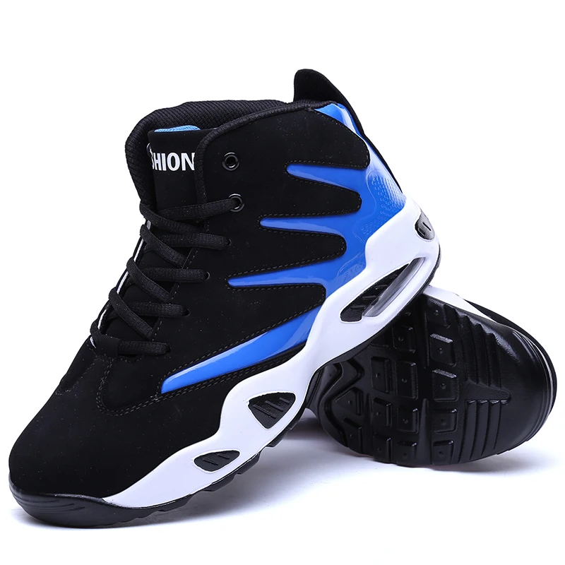 Men Basketball Shoes High Top Air Cushion Sneakers Men Lace Up Ankle Sport Shoes Winter Warm Fur Basket Homme Basquete Masculino