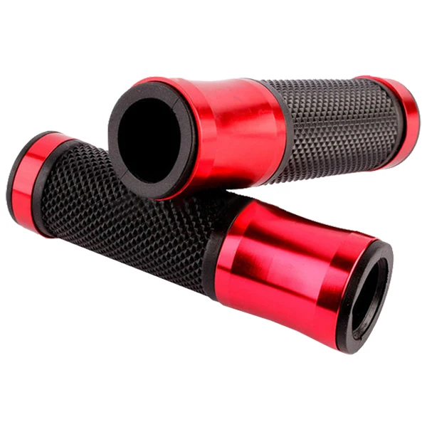 Universal 7/8" 22MM CNC Motorcycle handlebar grip handle bar Motorbike handlebar grips REDin