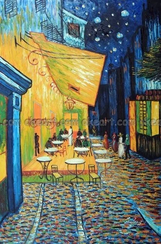 100 Hand Painted Cafe Terrace At Night Famous Van Gogh Repro 100 Hand Painted Cafe Terrace At Night Famous Van Gogh Repro Outdoor Table Oil Painting