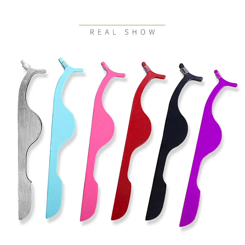 

Stainless Steel False Eyelash Tweezers Beauty Tools Magnetic Eyelash Curler Assistant Tweezers Makeup Tool
