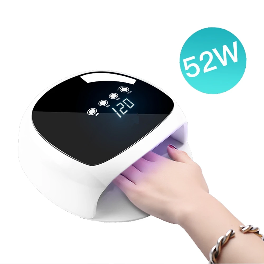 

52W Nail UV Lamp Electric Machine Nail Dryer For Curing Nail Gel Polish LED 30/60/90/120s 4 Timing UV Lamp for Nails Hands Foot
