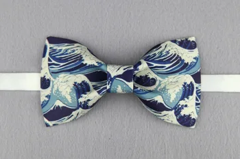 

New Free Shipping fashion casual Men's male man Original high quality handmade bow tie groom floating PRINTED world wave gift
